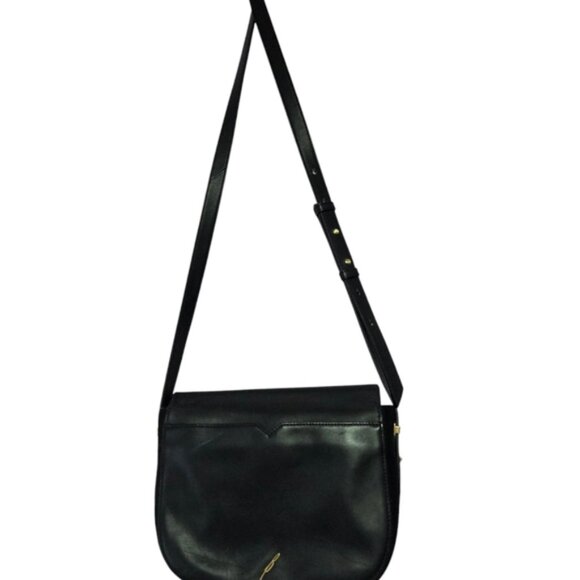 Elegant Brian Atwood Black Leather Crossbody Bag - Picture 3 of 16